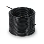 سلك نحاس مصمت مقاوم للحرارة أحادي النواة معزول PVC 90º مقاس 1 مم² قطر 2.3 مم 300/500 فولت طول 300 قدم لون أسود | شركة الفنار