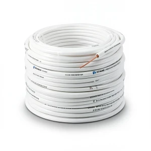 سلك نحاس مصمت احادى النواة معزول PVC 70º مقاس 0.5 مم² 300/500 فولت طول 300 قدم أبيض | شركة الفنار