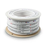 سلك نحاس مصمت مقاوم للحراره احادى النواة معزول PVC 90º مقاس 1 مم² 300/500 فولت 300 قدم أبيض | شركة الفنار