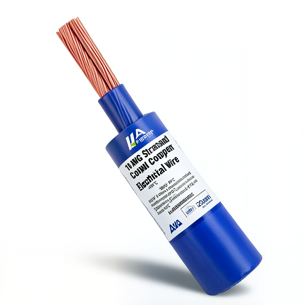 لفة سلك كهرباء 10 AWG نحاس مجدول عزل PVC +105°C ازرق، جهد 600 فولت | شركة كابلات الشرقية للصناعة