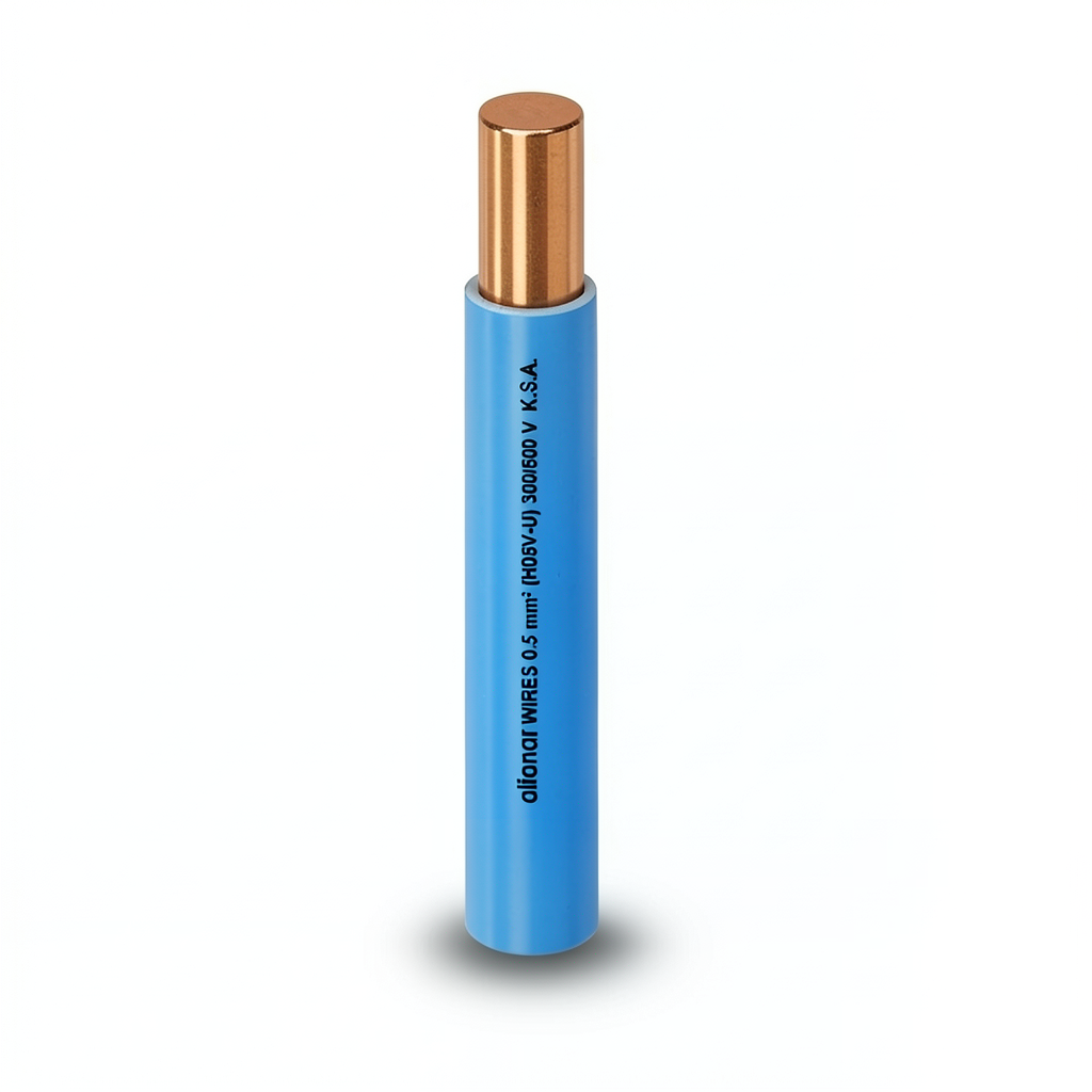 Single Core Solid Copper Cable PVC 70 ºC Insulation 0.5 mm² 300/500 Volt 300 Feet Blue | Al Fanar
