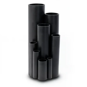 HDPE Plastic Pipe Nominal Pressure 12.5 Bar PE 63, 200 mm OD, 14.7 mm Thickness, Black