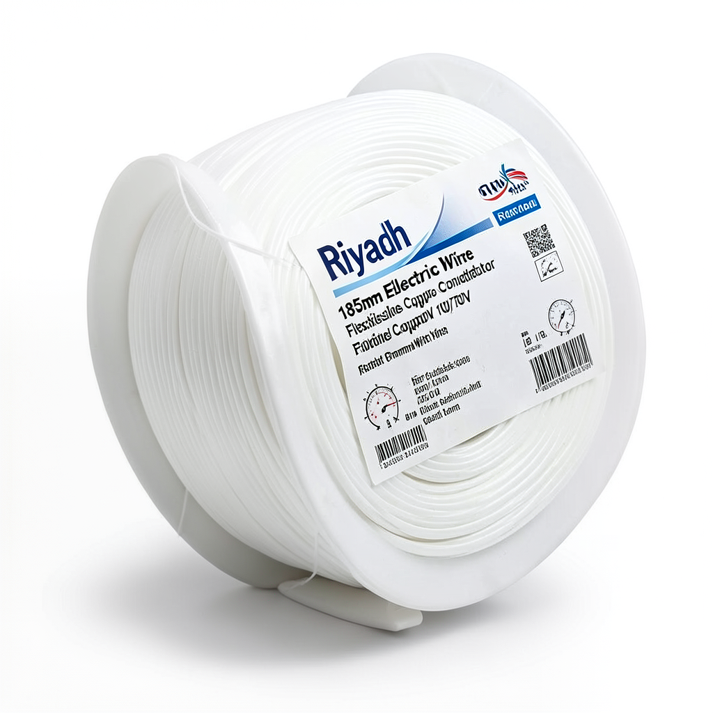 Riyadh 185mm Electric Wire, Flexible Copper Conductor, 450/750V, 1000m Drum, White | Riyadh Cables Group