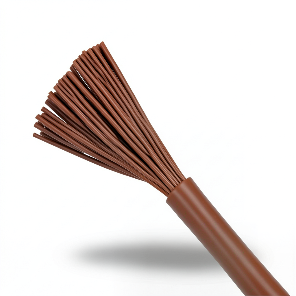 سلك كهرباء نحاس شعر 6mm 450/750V عزل PVC بني