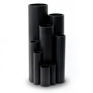 HDPE Plastic Pipe Pressure 4 Bar PE 80 Size 50 mm Thickness 1.8 mm Black