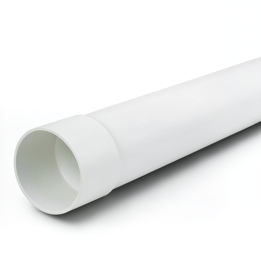 UPVC Pipe Nominal Pressure 22 psi Size 4 inch Thickness 6.10 mm White Color