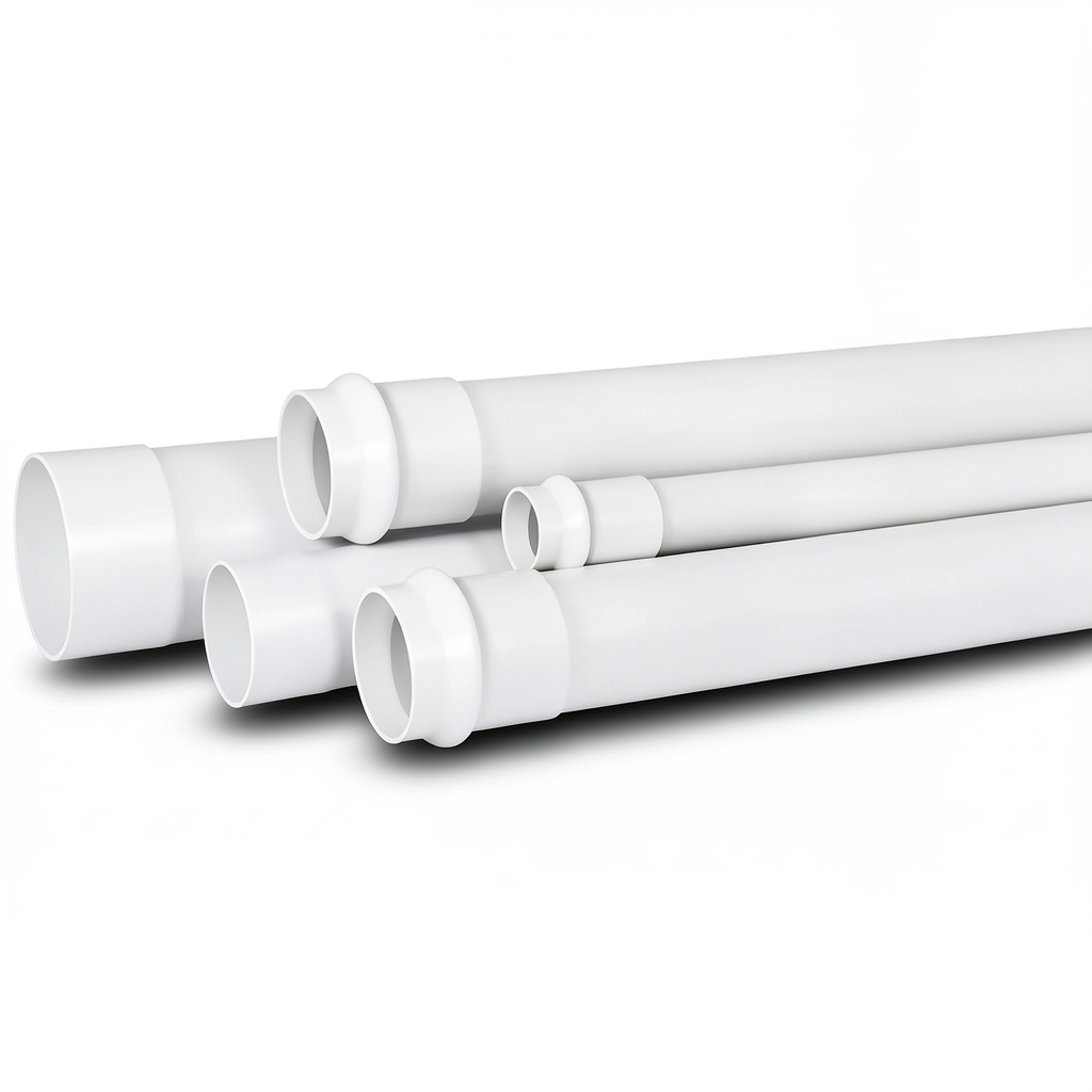 مواسير بلاستيك UPVC جدول 40 مقاس 1/2 إنش سمك 3.28 مم لون أبيض