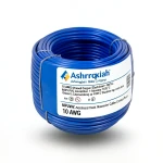 لفة سلك كهرباء 10 AWG نحاس مجدول عزل PVC +105°C ازرق، جهد 600 فولت | شركة كابلات الشرقية للصناعة