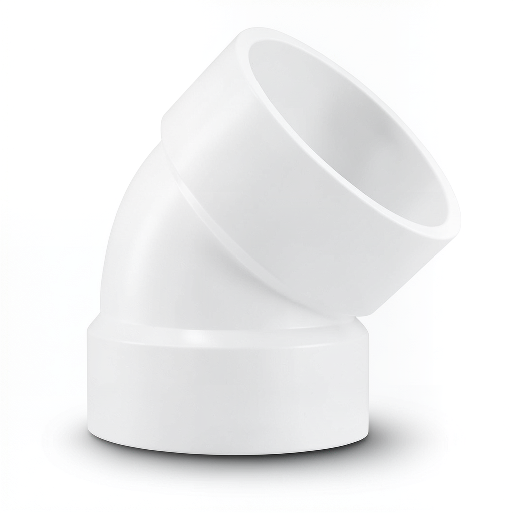 UPVC Elbow 45° 1 1/2 Inch White Color
