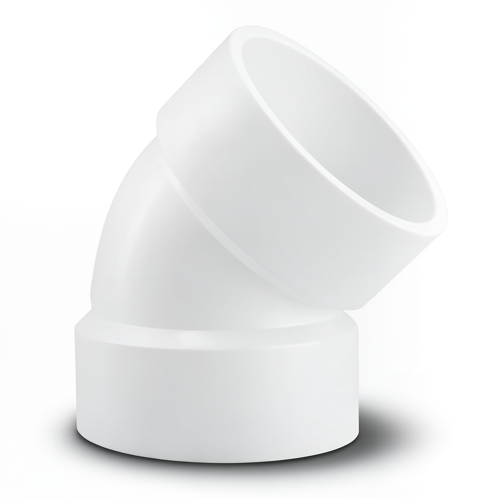 UPVC Plastic Elbow 45° 1 1/4 Inch White