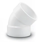 كوع UPVC زاوية °45 مقاس 110 مم لون أبيض