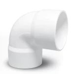 كوع بلاستيك UPVC زاوية 90° مقاس 1/4 1 إنش أبيض