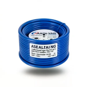 12 AWG Stranded Copper Electrical Wire 600V PVC Insulation +105°C Blue | Asharqiyah Cables Company for Industry