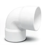 UPVC Plastic Elbow 90° Size 160 mm White Color