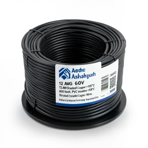 سلك كهرباء 12 AWG نحاس مجدول عزل PVC +105°C اسود، 600 فولت | شركة كابلات الشرقية للصناعة