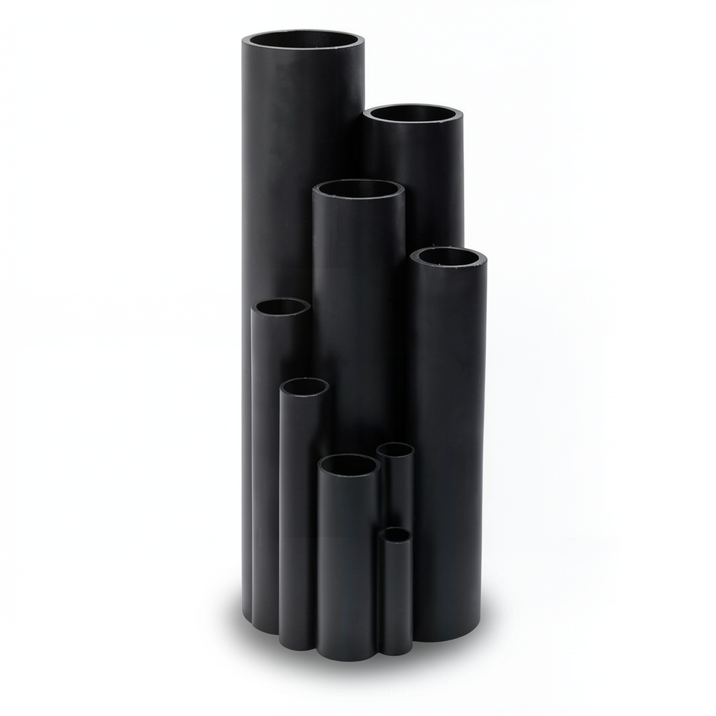 HDPE Pipe Pressure 4 Bar PE 80 Size 63 mm Thickness 2 mm Black