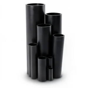 High Density Polyethylene Pipe Pressure 4 Bar PE 80 Size 125 mm Thickness 3.9 mm Black