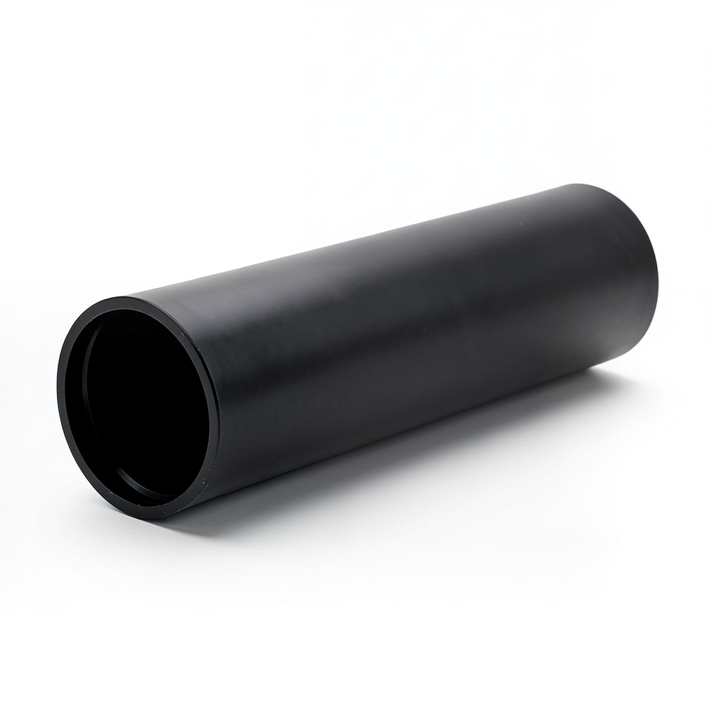 أنابيب HDPE ضغط 4 بار PE 80 مقاس 140 مم سمك 4.3 مم لون أسود