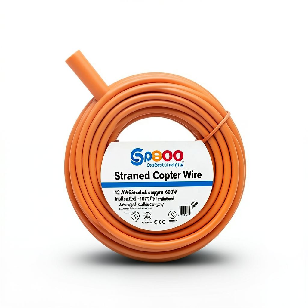 سلك 12 AWG نحاس مجدول عزل PVC +105°C برتقالي 600 فولت | شركة كابلات الشرقية للصناعة