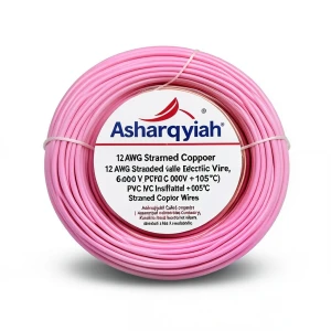 لفة سلك كهرباء 12 AWG نحاس مجدول عزل PVC (+105°C) زهرى، جهد 600 فولت | شركة كابلات الشرقية للصناعة