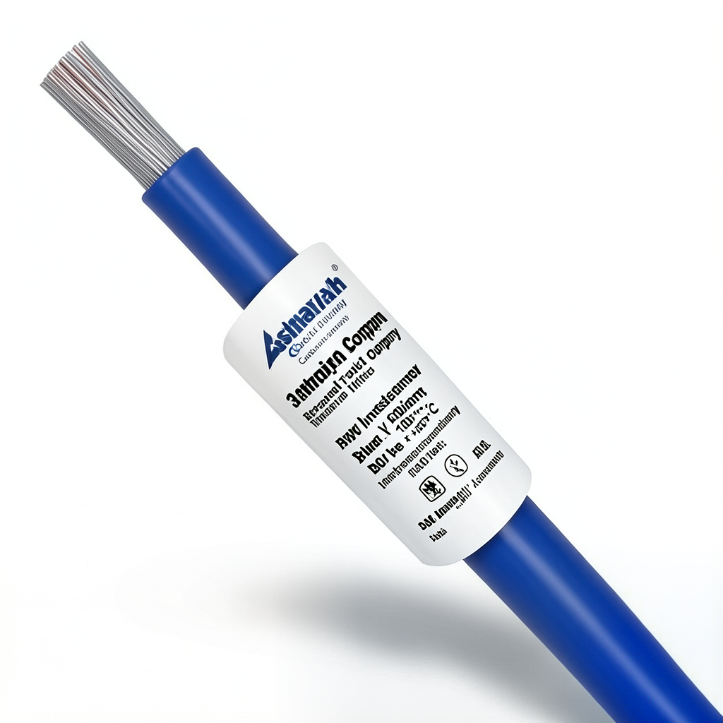 3 AWG 1C Stranded Tinned Copper Wire, 1000 Volts, PVC Insulation +105°C, Blue, 500 Feet | Asharqiyah Cables Company for Industry