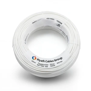 Flexible Copper Wire 10mm, 450/750V, 100m Coil, White | Riyadh Cables Group