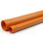 UPVC Plastic Pipe Nominal Pressure 315 psi Size 2 1/2 inch Thickness 6.07 mm Orange Brown