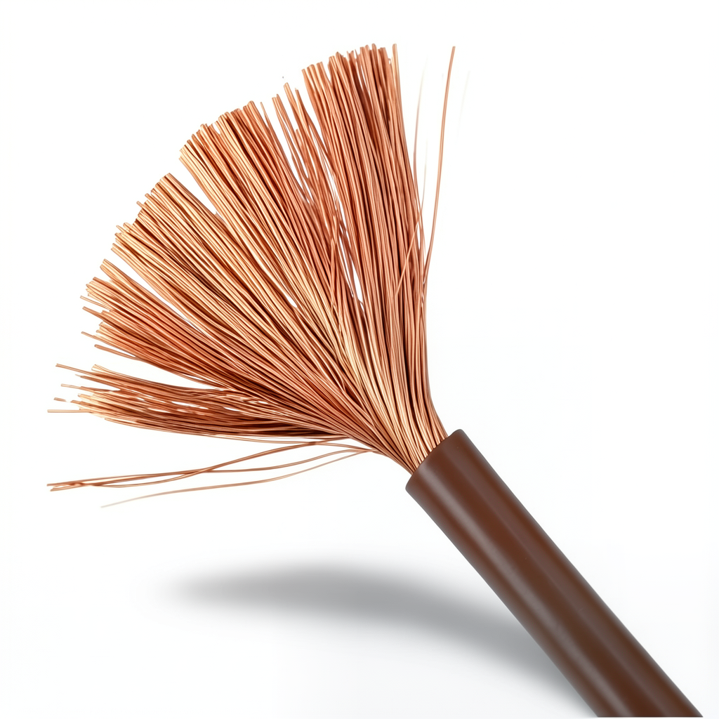 سلك نحاس شعر 1.5mm 450/750V عزل PVC بني