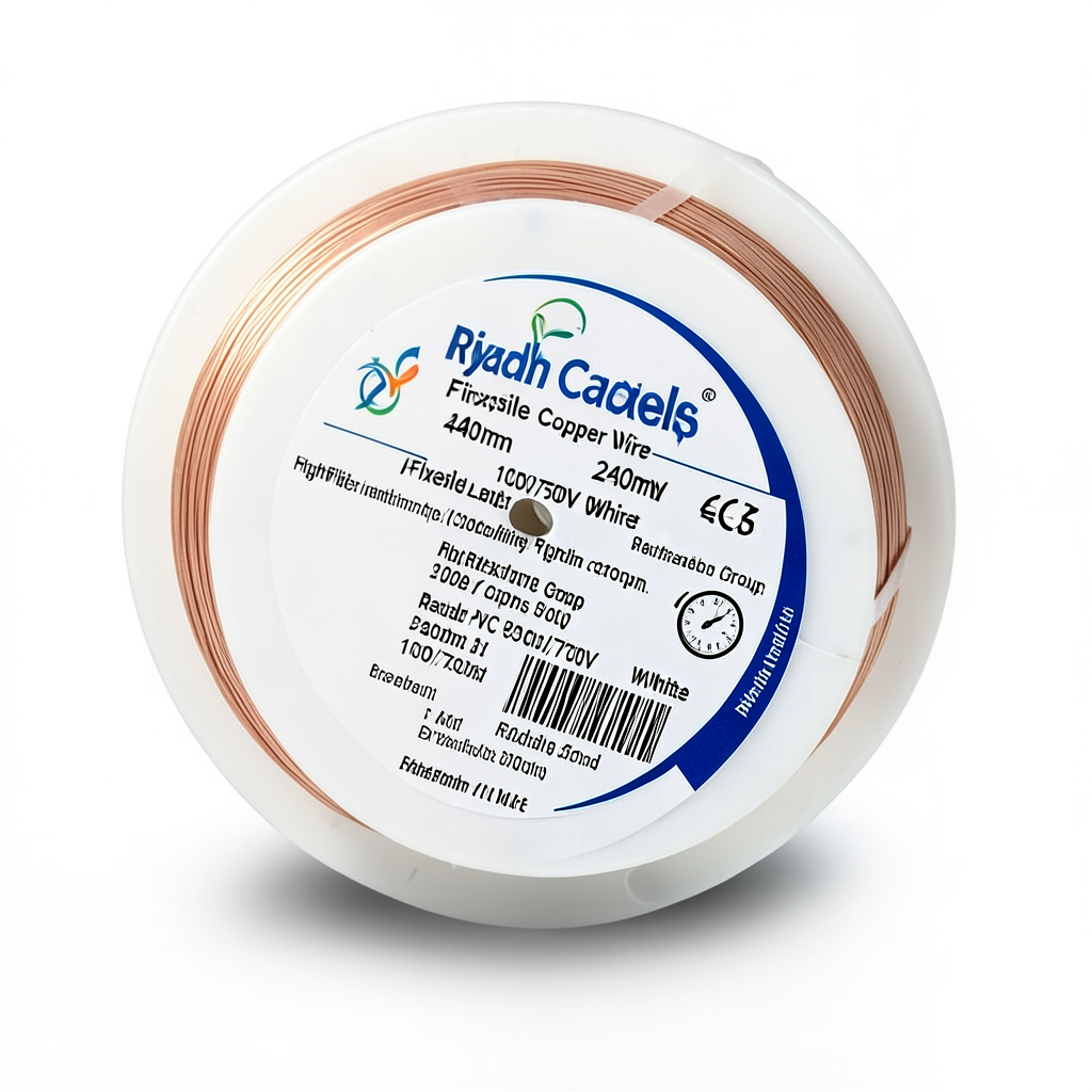 Flexible Copper Wire 240mm, 450/750V, 1000m Length, White | Riyadh Cables Group