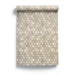 Spanish Wallpaper Geometric Design Beige Color, Size 10mx0.53m, Model 1105-4