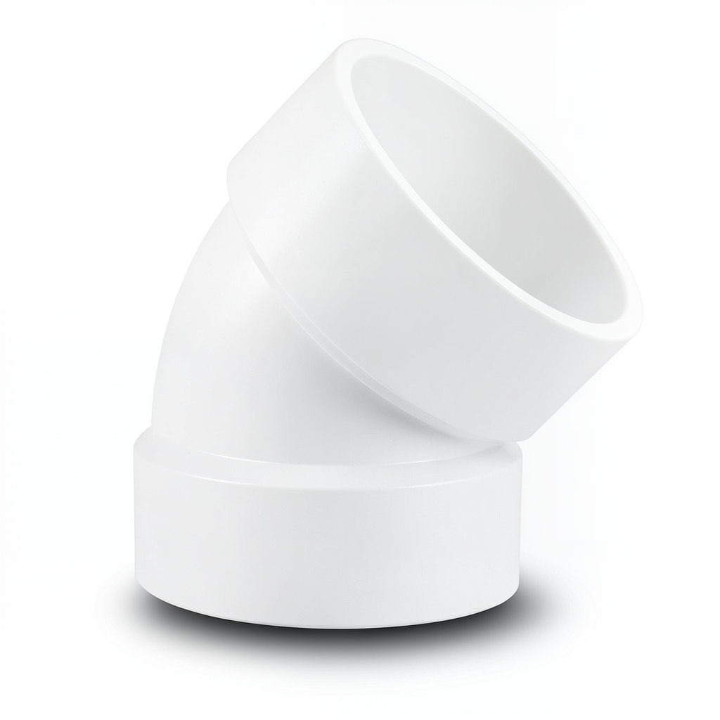UPVC Elbow 45° 1 1/2 Inch White Color