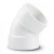 UPVC Plastic Elbow 45° 1 1/4 Inch White - Image 1