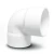UPVC Plastic Elbow 90° 1 Inch White Color - Image 1