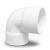 UPVC Plastic Elbow 90° 1 1/4 Inch White - Image 1