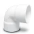 UPVC Plastic Elbow 90° 4 Inch White, Schedule 40 - Image 1