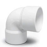 UPVC Plastic Elbow 90° Size 160 mm White Color