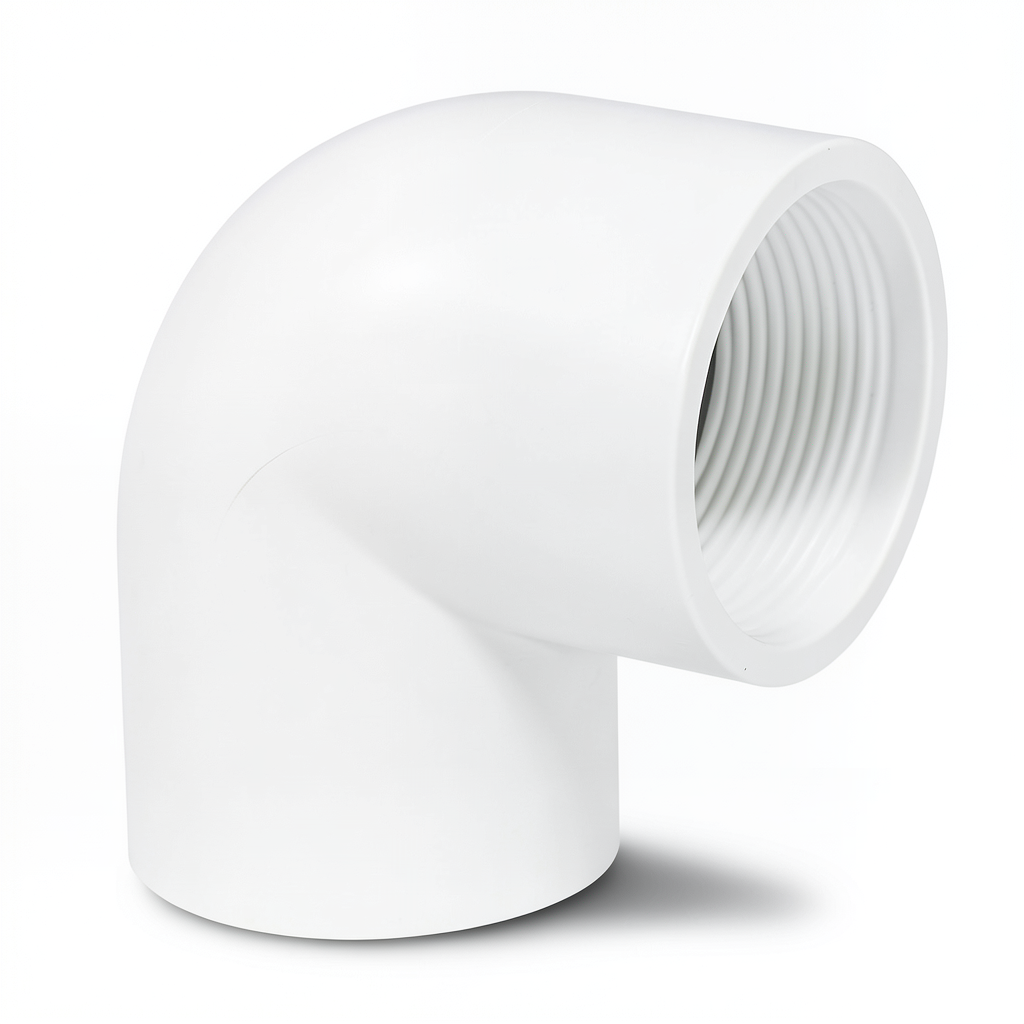 UPVC Elbow 90° Female Thread 1 1/2 Inch White