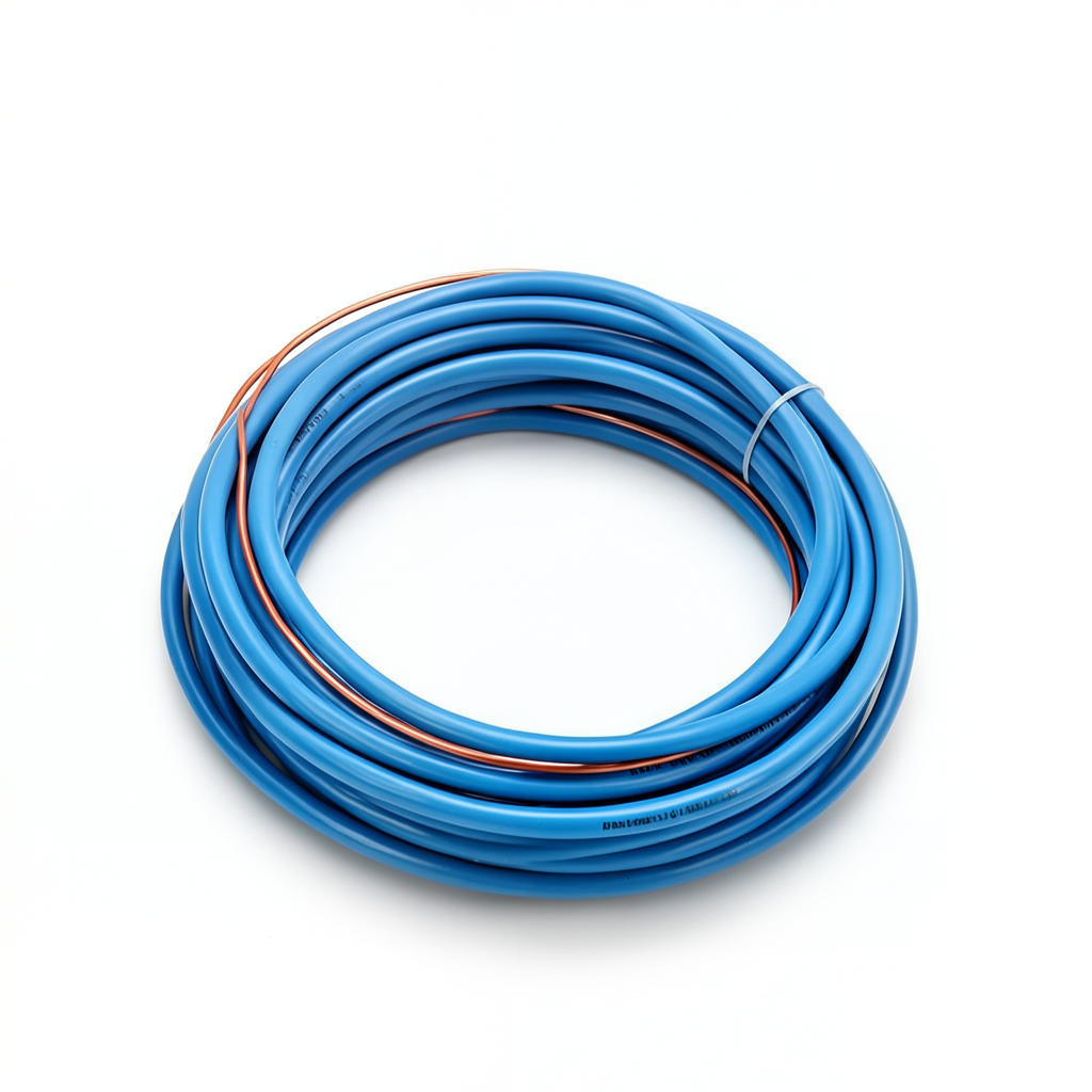 سلك نحاس مصمت مقاوم للحراره احادى النواة معزول PVC 90º مقاس 0.5 مم² 300/500 فولت طول 300 قدم أزرق | شركة الفنار