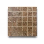 ارضيات ديكور بورسلان أبعاد 30×30 سم، سمك 9 مم، لون بني تصميم ستون