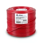 سلك نحاس مصمت مقاوم للحراره احادى النواة عزل PVC 90º 1.5 مم² قطر 2.8 مم احمر 450/750 فولت طول 300 قدم | شركة الفنار