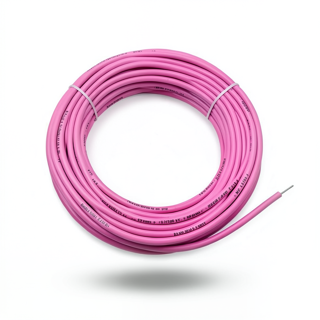 Single Core Solid Copper Cable PVC 70 ºC Insulation 0.75 mm² 300/500 Volt 300 Feet Pink | Al Fanar