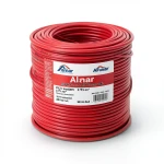 سلك نحاس مصمت مقاوم للحرارة أحادي النواة معزول PVC 90º 0.75 مم² 300/500 فولت 300 قدم أحمر | شركة الفنار
