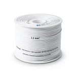 سلك نحاس مصمت مقاوم للحراره احادى النواة معزول PVC 90º 1.5 مم² 450/750 فولت 300 قدم أبيض | شركة الفنار