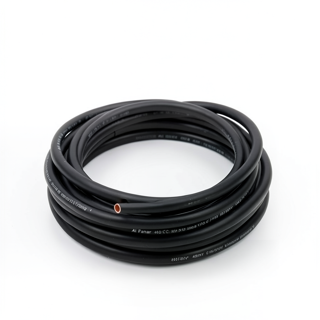 Heat Resistant Single Core Solid Copper Cable PVC 90 ºC Insulation 6 mm² 450/750 Volt 300 Feet Black | Al Fanar