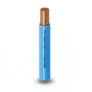 Heat Resistant Single Core Solid Copper Cable PVC 90 ºC Insulation 0.5 mm² 300/500 Volt 300 Feet Blue | Al Fanar