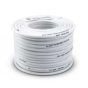 Heat Resistant Single Core Solid Copper Cable PVC 90 ºC Insulation 4 mm² 450/750 Volt 300 Feet White | Al Fanar