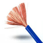 سلك كهرباء مفرد نحاس شعر 50mm2 450/750 فولت عزل PVC أزرق