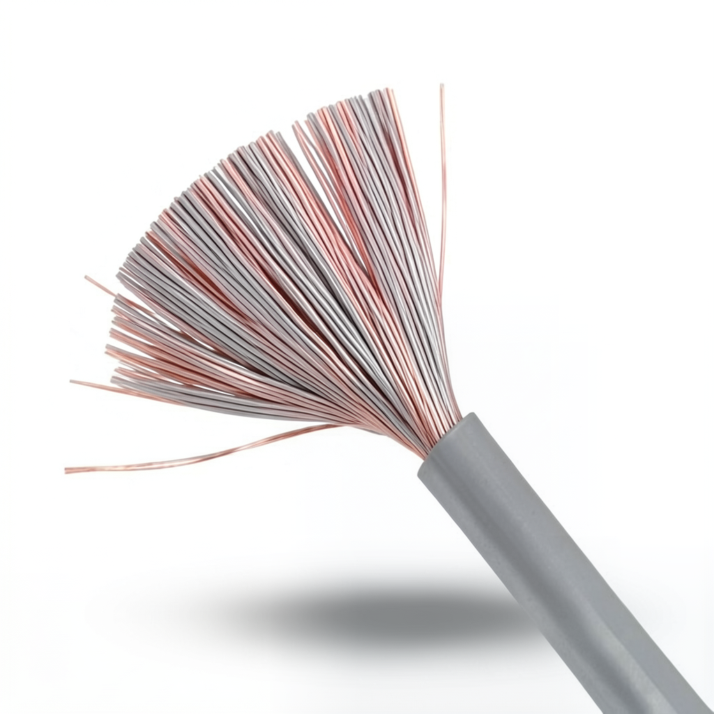 1.5mm Flexible Copper Wire 450/750V 100 yards PVC Insulated Gray