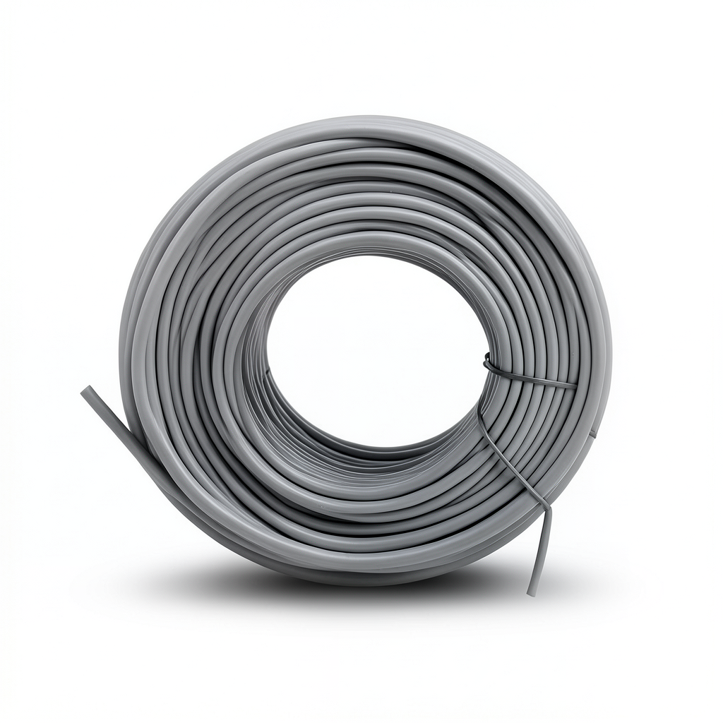 سلك 10mm نحاس شعر مرن، جهد 450/750 فولت، طول 100 ياردة، عزل PVC رمادي