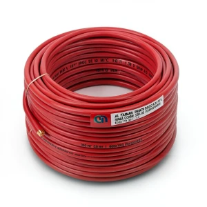 سلك نحاس مصمت مقاوم للحراره احادى النواة عزل PVC 90º 1.5 مم² قطر 2.8 مم احمر 450/750 فولت طول 300 قدم | شركة الفنار